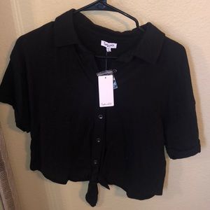 black button up shirt